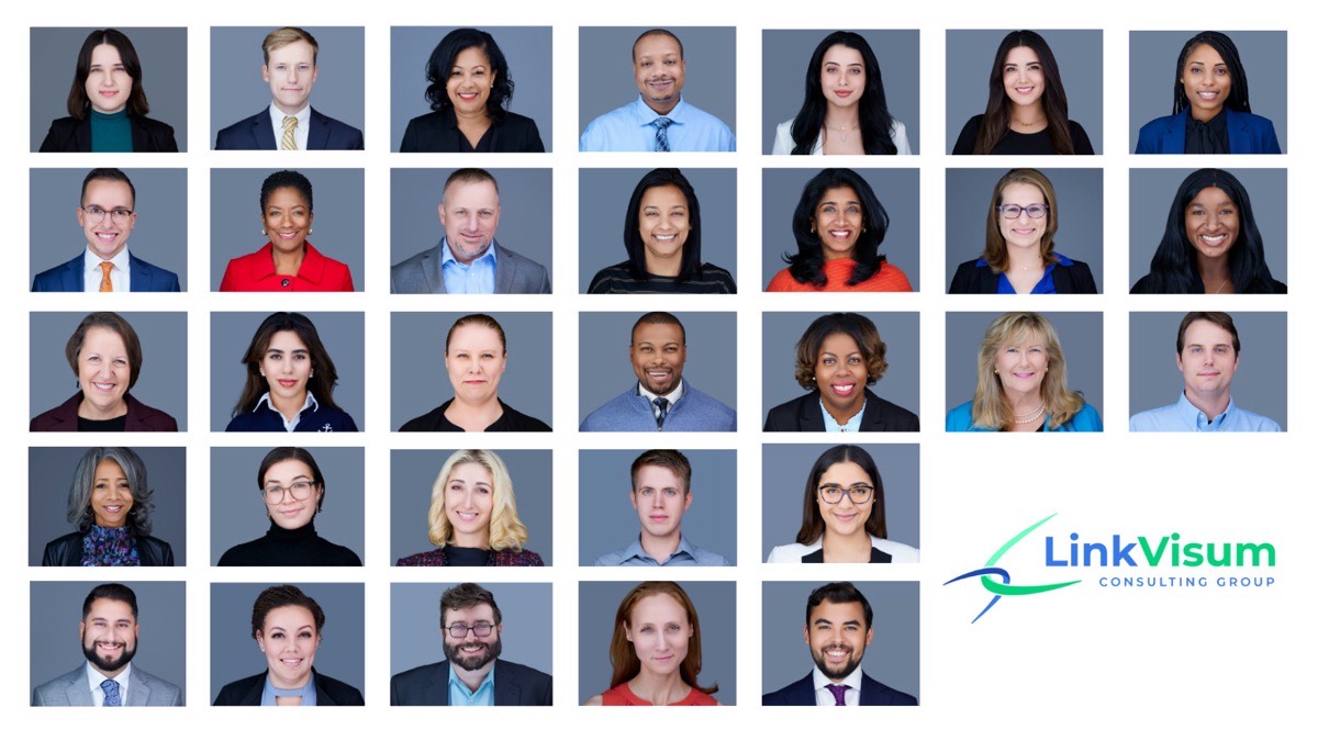 LinkVisum professional team headshot grid